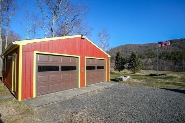 310 S River Rd, Charlemont, MA 01339 - detached garage with a mountain view