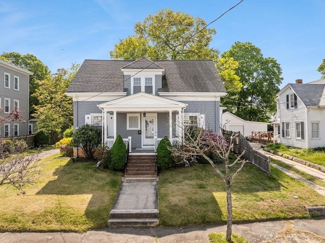 51 Gifford St, Brockton, MA 02301 - view of front of property featuring covered porch and roof with shingles