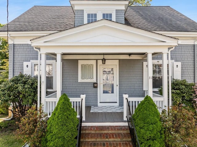 51 Gifford St, Brockton, MA 02301 - greek revival inspired property featuring roof with shingles and covered porch