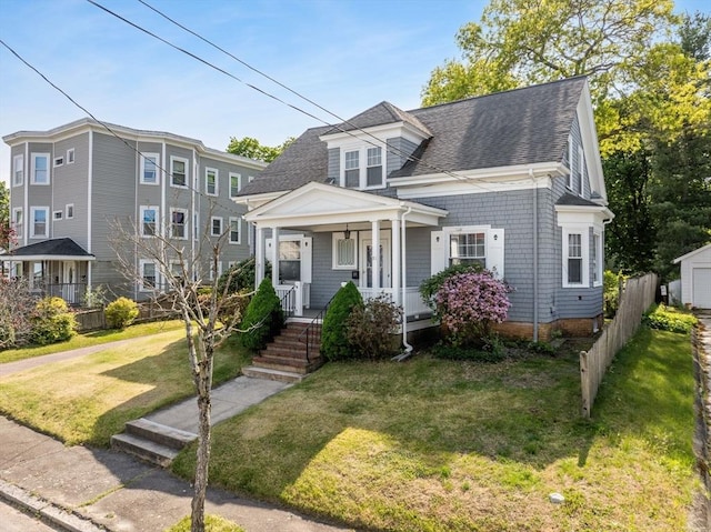 51 Gifford St, Brockton, MA 02301 - view of front facade featuring covered porch and roof with shingles