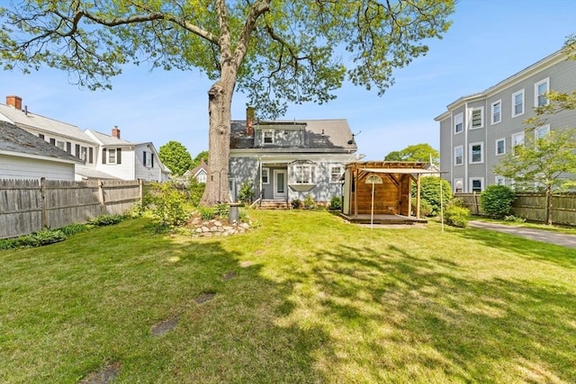 51 Gifford St, Brockton, MA 02301 - rear view of house featuring a pergola