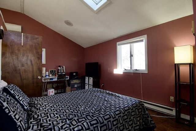 bedroom with vaulted ceiling