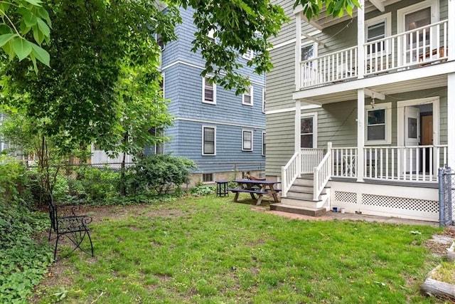 111 Williams St Unit 3, Boston, MA 02130 - view of yard featuring covered porch