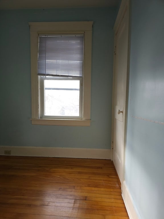 empty room featuring light wood-type flooring