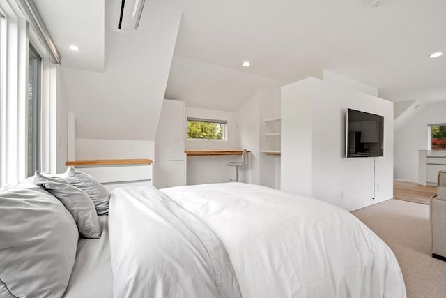 481 W Townsend Rd, Lunenburg, MA 01462 - bedroom featuring lofted ceiling and recessed lighting