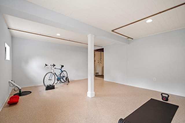 481 W Townsend Rd, Lunenburg, MA 01462 - workout area with recessed lighting and baseboards