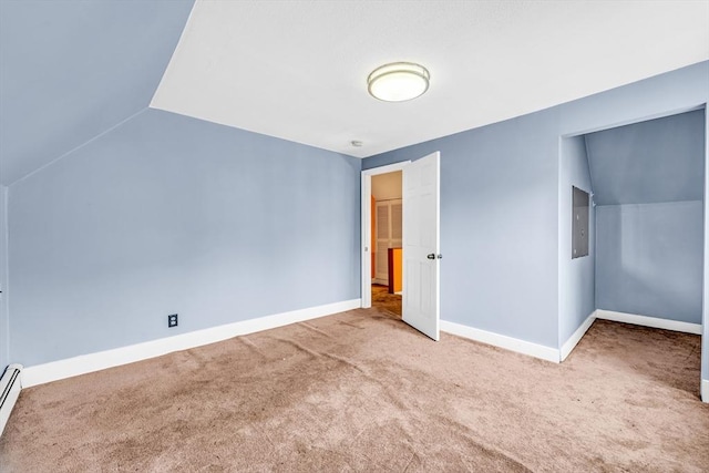 50 Walnut St, Lynn, MA 01905 - unfurnished bedroom featuring carpet flooring, lofted ceiling, baseboards, and a closet
