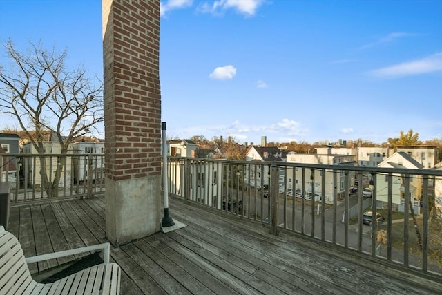 36 Brookford St, Boston, MA 02125 - wooden deck featuring a residential view