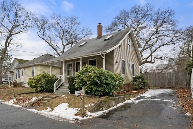 view of bungalow-style home