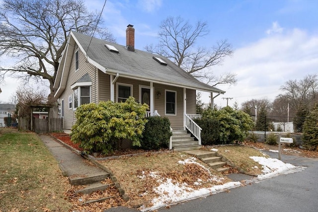 bungalow-style home featuring a porch