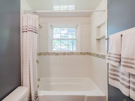 230 2nd St, Stoughton, MA 02072 - bathroom featuring toilet and shower / bath combo