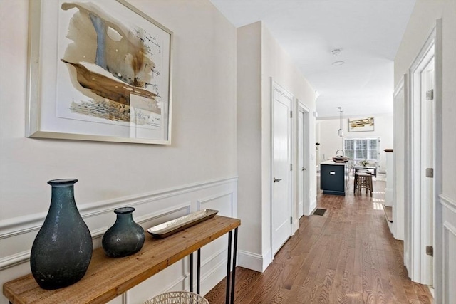 hall featuring hardwood / wood-style floors