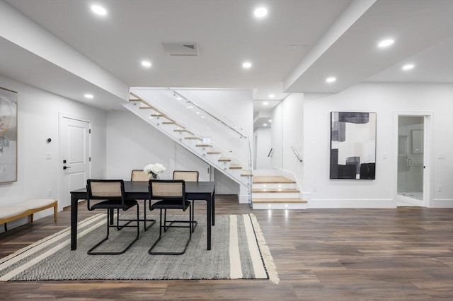 dining room featuring dark hardwood / wood-style floors