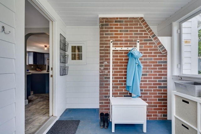 477 Laws Brook Rd, Concord, MA 01742 - property entrance featuring brick siding