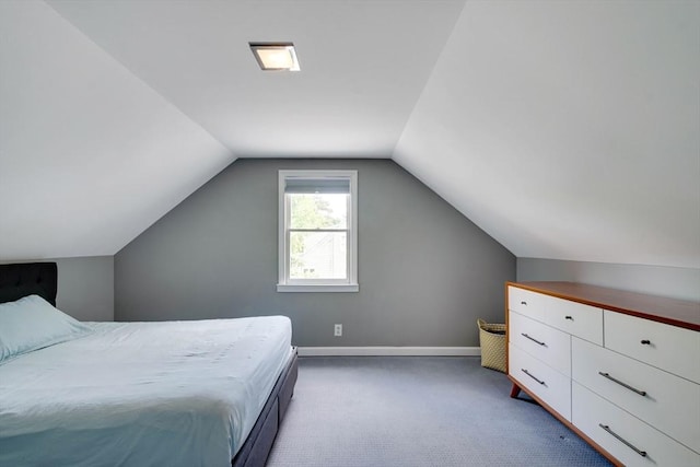 477 Laws Brook Rd, Concord, MA 01742 - bedroom featuring carpet flooring, vaulted ceiling, and baseboards