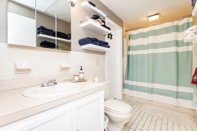 24 Coventry Rd Unit 24, Grafton, MA 01519 - full bathroom with tile patterned flooring, vanity, decorative backsplash, and shower / tub combo with curtain