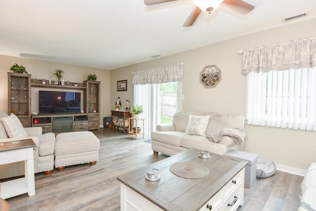 503 Dongary Rd Unit 503, Easton, MA 02375 - living area featuring ceiling fan and light wood-style floors