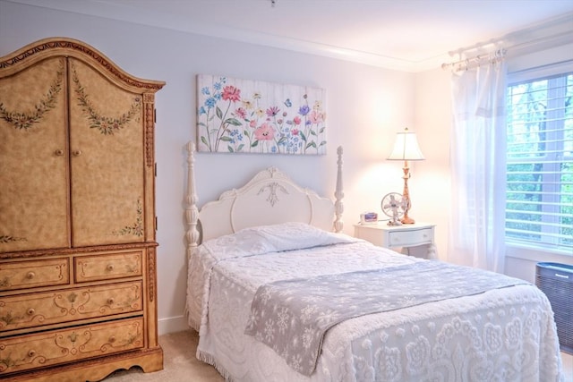 11 Cushing Pl Unit 106, Chelmsford, MA 01824 - bedroom featuring light colored carpet, baseboards, and crown molding