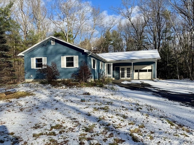 view of front of property featuring french doors