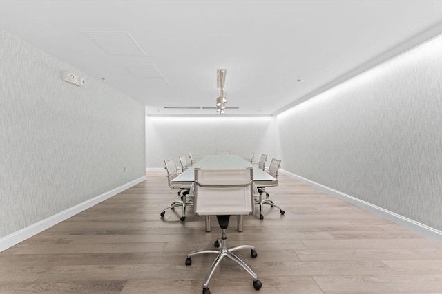 42 8th St Unit 1301, Boston, MA 02129 - dining area featuring wallpapered walls and wood finished floors