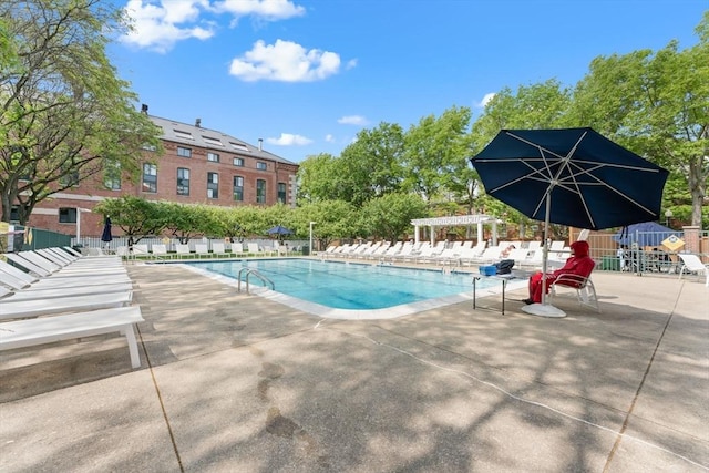 42 8th St Unit 1301, Boston, MA 02129 - community pool with a patio area and a pergola