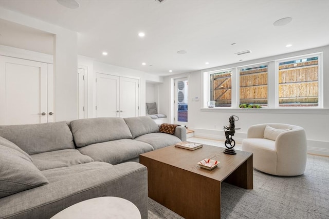 30 Concord Sq Unit 1, Boston, MA 02118 - living room featuring recessed lighting and visible vents