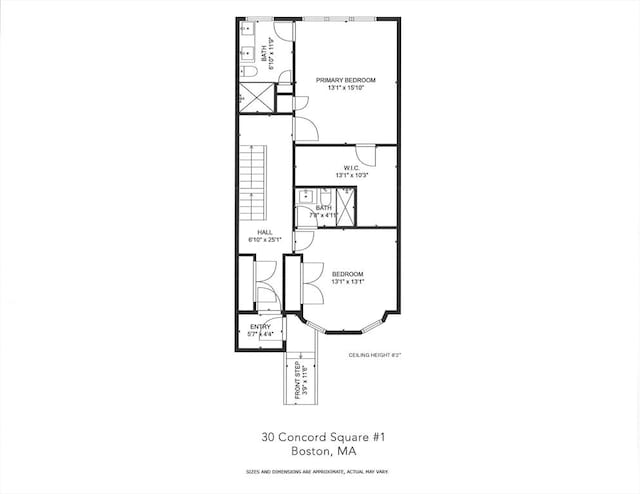 30 Concord Sq Unit 1, Boston, MA 02118 - floor plan