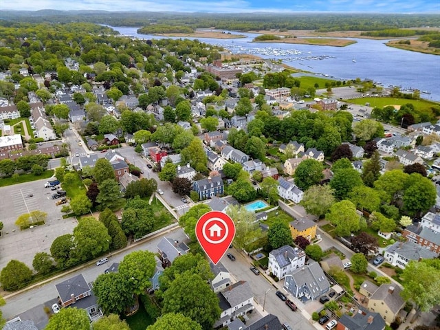 11 Congress St, Newburyport, MA 01950 - aerial view of residential area featuring a nearby body of water
