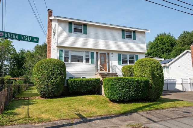 34 Buena Vista Ave, Salem, MA 01970 - colonial inspired home with a chimney and entry steps