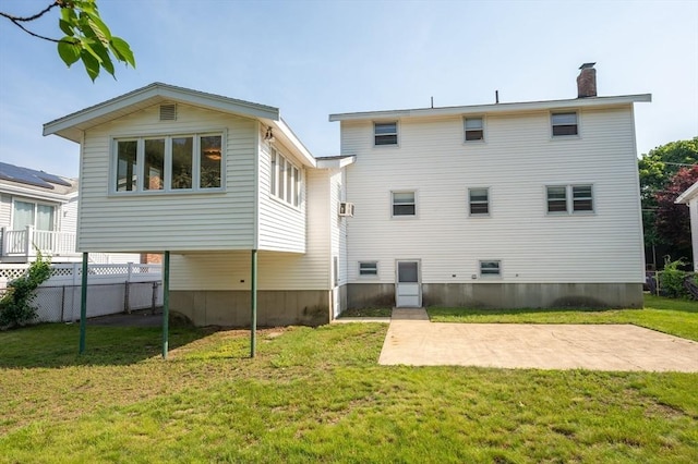 34 Buena Vista Ave, Salem, MA 01970 - rear view of house featuring a chimney and a patio