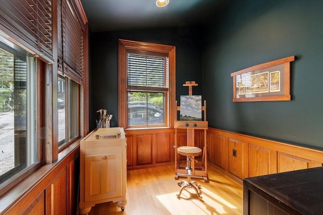 23 Centre Ave, Belmont, MA 02478 - office featuring light wood-style flooring and wainscoting
