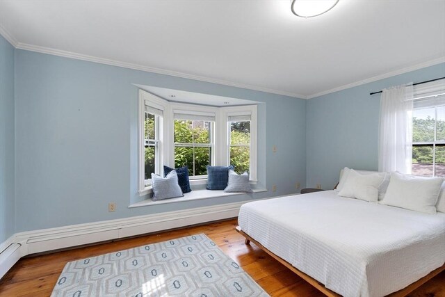 23 Centre Ave, Belmont, MA 02478 - bedroom featuring crown molding and wood finished floors