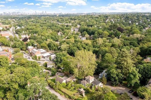 23 Centre Ave, Belmont, MA 02478 - aerial view of property's location with a heavily wooded area