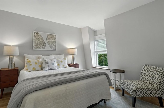 38 Moseley Ave Unit 5, Newburyport, MA 01950 - bedroom with wood finished floors and a baseboard heating unit