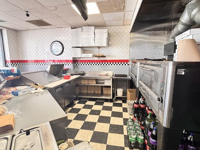kitchen with tile patterned floors