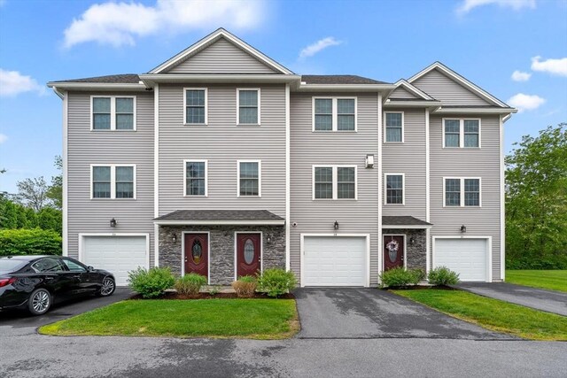 2 Heron Way Unit B, Salisbury, MA 01952 - multi unit property featuring driveway, a garage, and stone siding