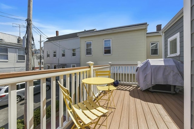 440 Cambridge St Unit 2, Cambridge, MA 02141 - wooden deck with a grill