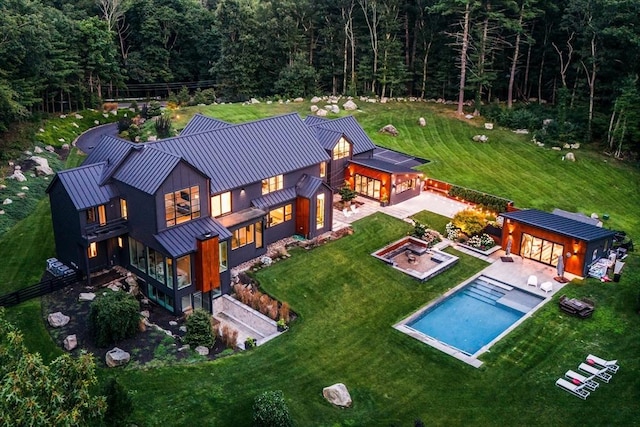 exterior space with a view of trees