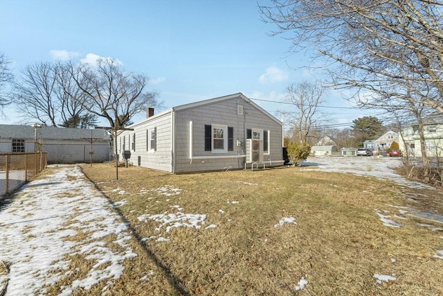 exterior space with a lawn