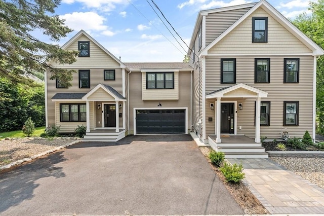 view of front facade with a garage