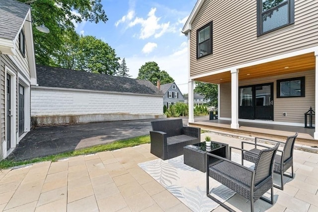 view of patio / terrace with an outdoor living space