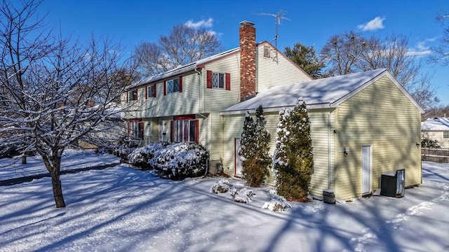 view of snowy exterior