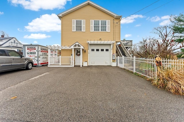 front facade featuring a garage