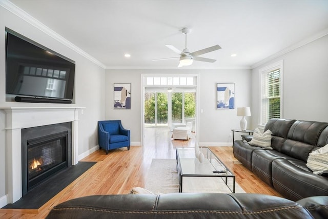 57 Sophia Dr, Rehoboth, MA 02769 - living room with wood finished floors, baseboards, and a ceiling fan