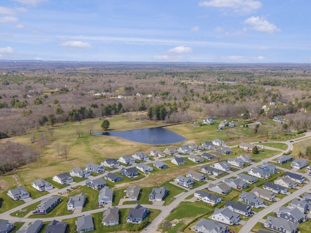 57 Sophia Dr, Rehoboth, MA 02769 - birds eye view of property with a water view and a residential view