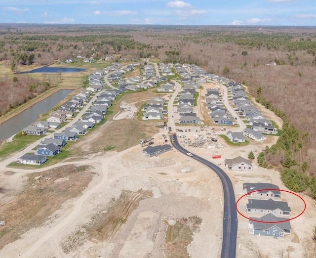 57 Sophia Dr, Rehoboth, MA 02769 - drone / aerial view with a water view and a residential view