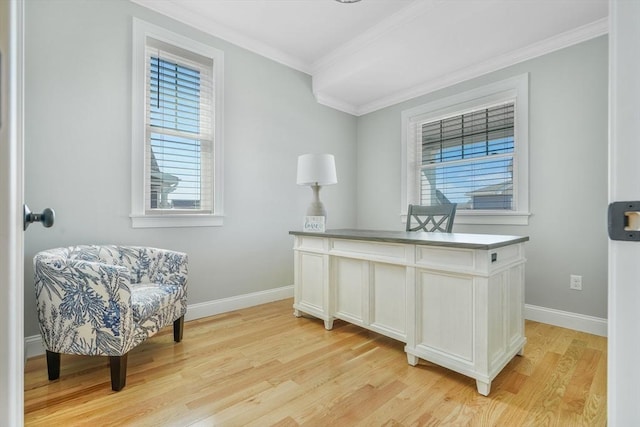 57 Sophia Dr, Rehoboth, MA 02769 - office with ornamental molding, light wood-style floors, and baseboards