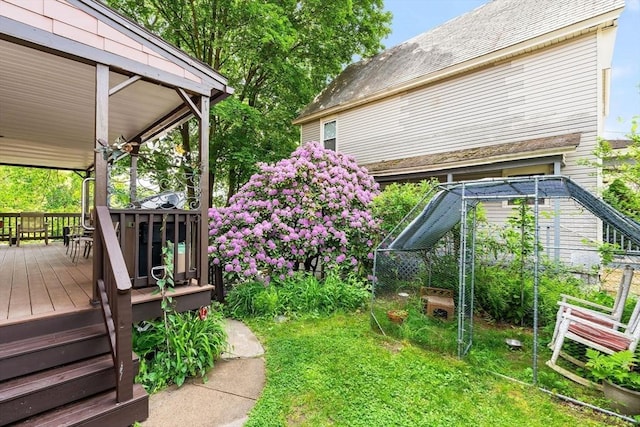 112 Lawrence St, Fitchburg, MA 01420 - view of yard with a deck