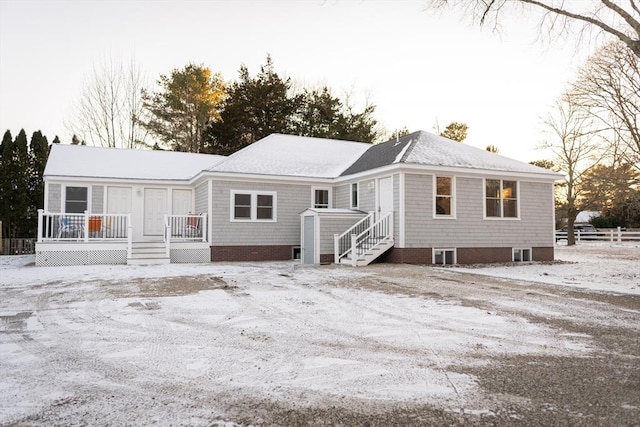 exterior space with covered porch