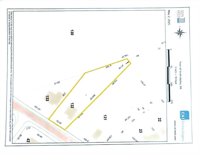 405 Granby Rd, South Hadley, MA 01075 - map showing property parcels